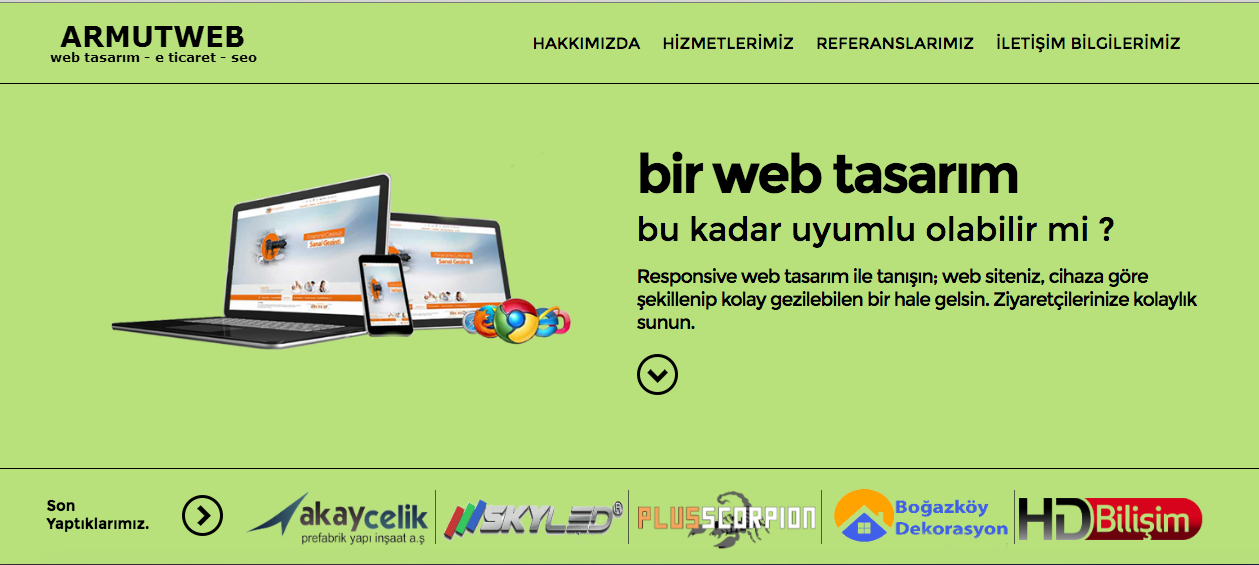 Armut web tasarım bizi taklit etti :)