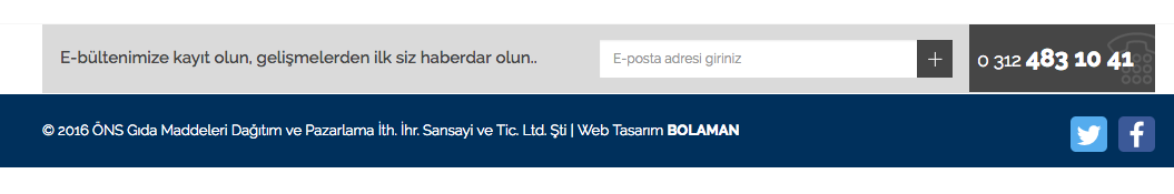 ÖNS gıda web sitesi, Öztürk container'den kopyalandı !